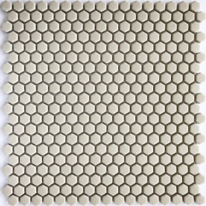 Mosaikmatte Cube 1 Beige aus Glas, 29x29,5cm, für Wandgestaltung.