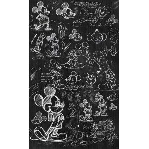 Komar Fototapete Vlies Mickey - Chalkboard  120 x 200 cm