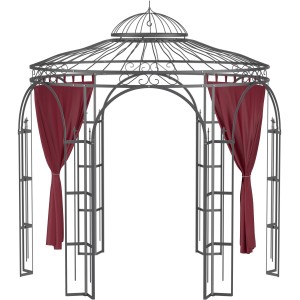 Eleo Vorhänge Polyester Weinrot 2er-Set für Pavillon