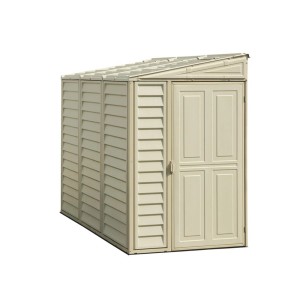 Duramax SideMate Kunststoff-Gartenhaus, 3,6 m², Gerätehaus mit Pultdach und Doppeltür.