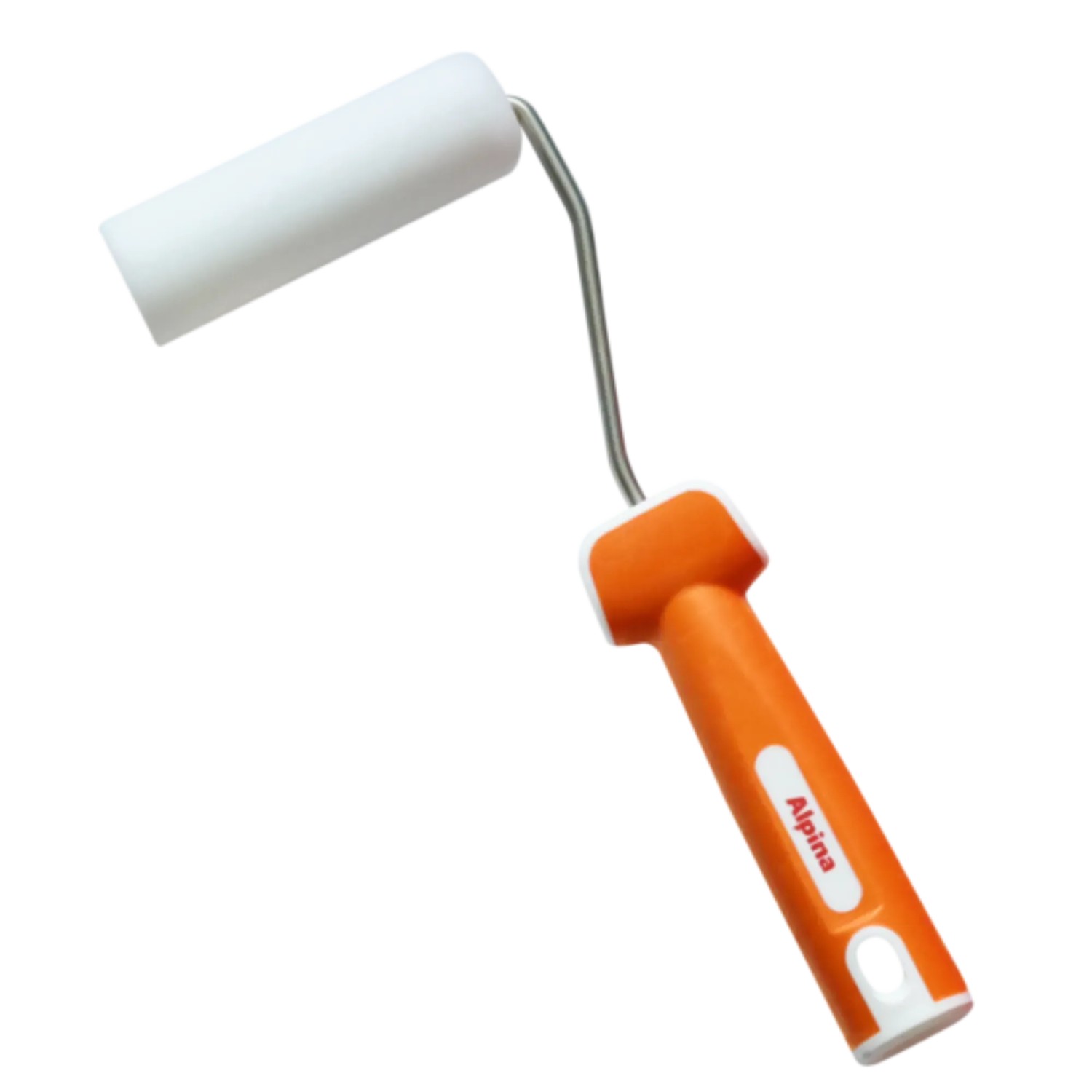 Lackroller mit orangem Griff aus dem Alpina Werkzeug-Set Bad & Küche.