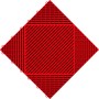 Rote Florco Kunststoff-Klickfliese classic, 40x40 cm, 6er-Pack. Offene Struktur mit Drainage.