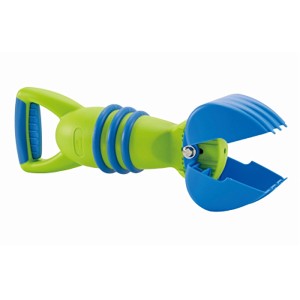 Hape Sandspielzeug Greifer, grün-blau, aus Kunststoff für den Sandkasten.