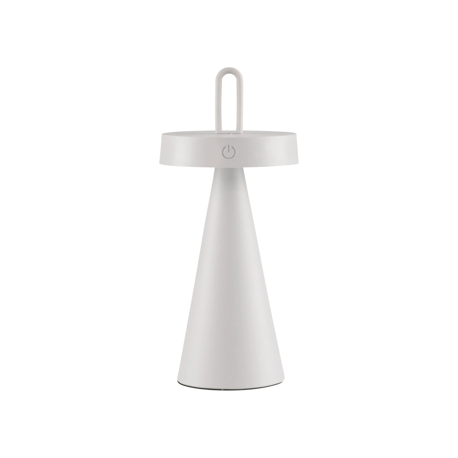 Weiße LED-Akku-Tischleuchte Alwa, 28,9 cm hoch, für Innen & Außen. Dekoleuchte mit Touchdimmer.