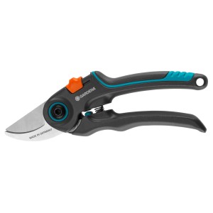 Gardena ExpertCut Gartenschere, grau-blau, Bypass-Schneide für Äste bis 22mm Durchmesser.
