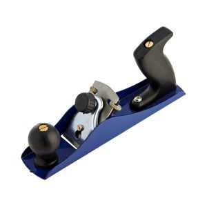 LUX Metallhobel Classic, 235 mm, mit blauem Gehäuse und schwarzem Griff.