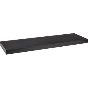 Schwarzes Wandregal Carlton, 80x24 cm, für Wohnzimmer, Flur oder Küche.