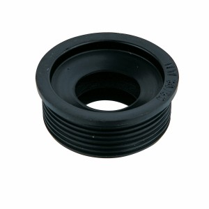 Schwarzer Kirchhoff Ablaufverbinder aus Gummi, kurz, für Siphonabgang 50 mm x 30 mm.