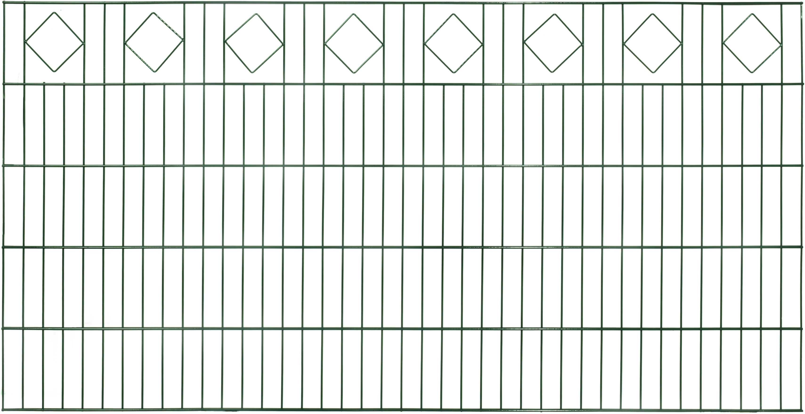 DekorDoppelstabmattenzaun Karo Grün 100 x 200 cm kaufen bei OBI