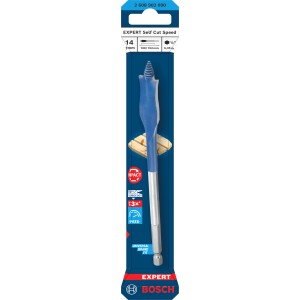 Bosch Flachfräsbohrer Expert Self Cut Speed Ø 14 mm x 152 mm Blau-Silber