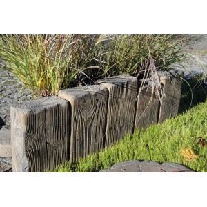 Häusler Palisade aus versteinertem Holz, 80 cm, braun, zur Garteneinfassung oder als Dekoelement.