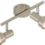 Briloner LED-Spot, 2-flammig, Nickel matt, dreh- und schwenkbar für flexible Beleuchtung.