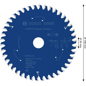 Bosch Kreissägeblatt Expert Wood Cordless Blau
