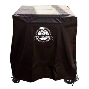 Schwarze Pit Boss Plancha Abdeckung Ultimate für 2-Brenner Plancha Grills.