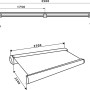 Technische Zeichnung der Home Deluxe LED Vollkassettenmarkise Elos 500x300 cm, Sandfarben, mit Maßangaben.