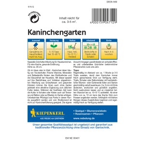 Kiepenkerl Kaninchengarten Samenpackung mit Aussaat- und Pflegehinweisen.