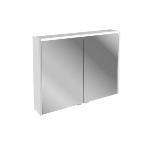 Fackelmann Badmöbel Spiegelschrank B.Round 90 cm Weiß