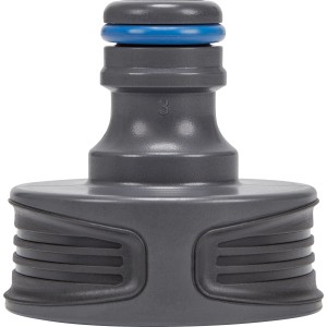 Graues LUX Hahnstück 33,3 mm (G1) für Gartenschlauch-Anschluss.
