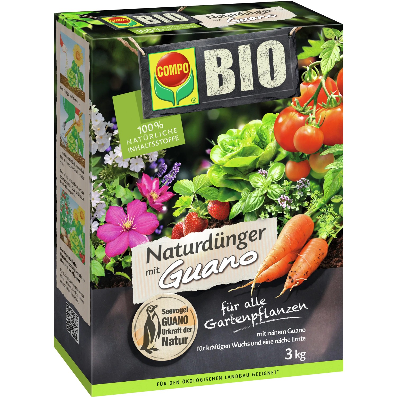 Madame Grow Bio2grow Fledermaus-Guano Dnger - Organisch, Phosphor &  Kalium, Pulver, 9x20x25cm