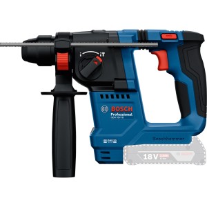 Bosch Professional Akku-Bohrhammer GBH 18V-18 mit SDS Plus, blau/schwarz.
