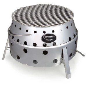 Petromax Atago Grill-Set, 2-teilig, grau. Kompakter Grill, Ofen und Feuerschale für Outdoor-Abenteuer.