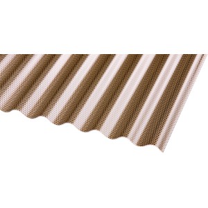 Acryl-Profilplatte Sinus 76/18 Wabe Bronze, Kunststoffbedachung für Carport & Terrasse.