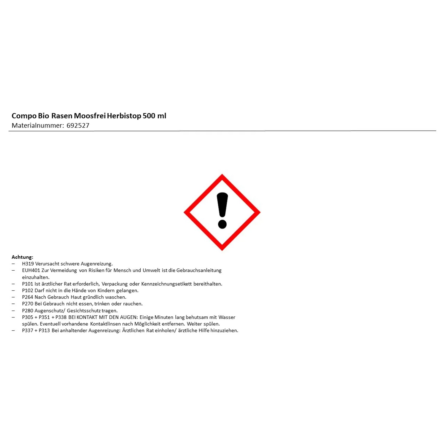 Compo Bio Rasen Moosfrei Herbistop 500 ml kaufen bei OBI