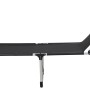 Schwarze Siena Garden Dreibeinliege Sole, 214x70x45 cm, ideal für Garten & Terrasse.