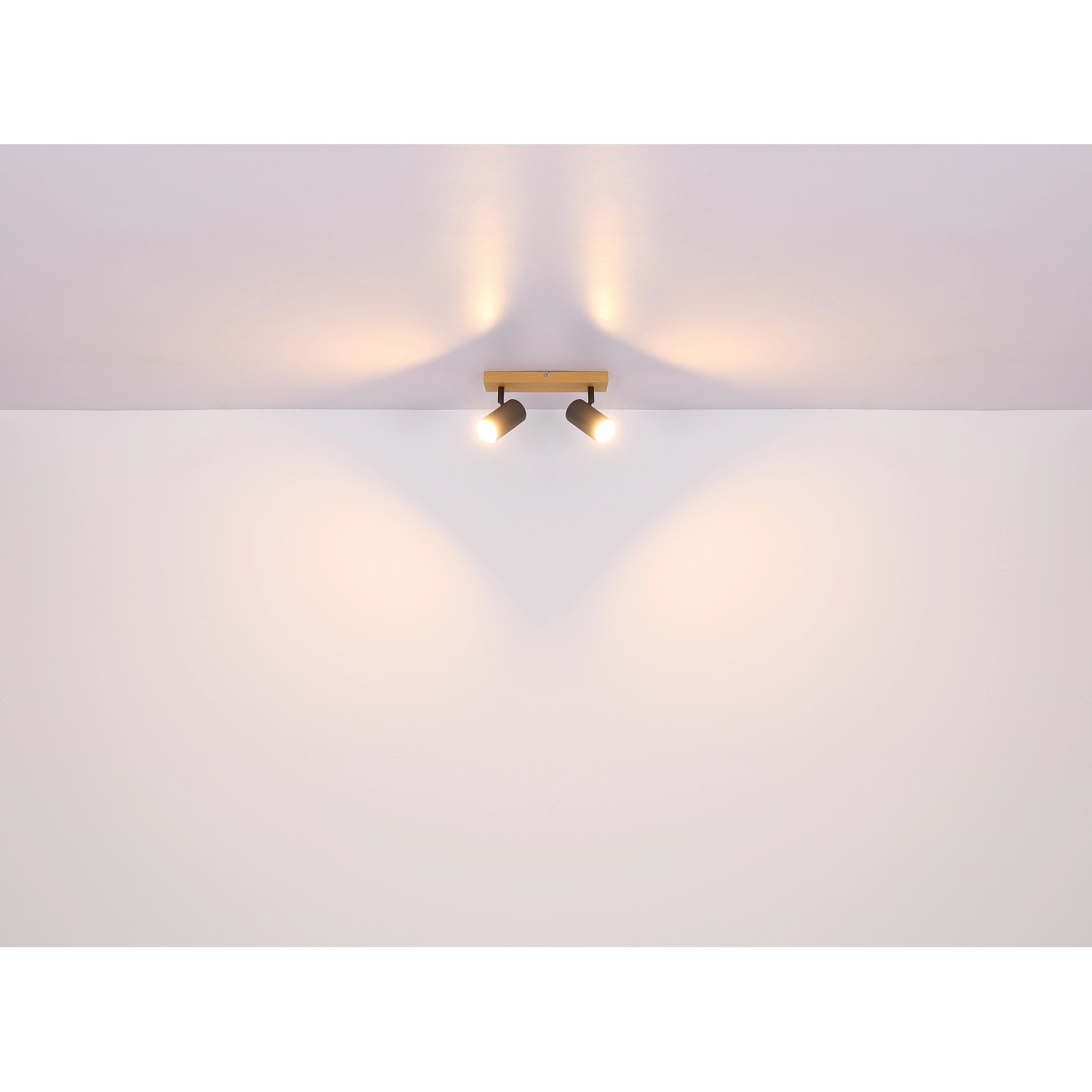 Weiße Globo Wandlampe Robby, 1-flammig, 70x440mm, mit Flexo und Schalter.