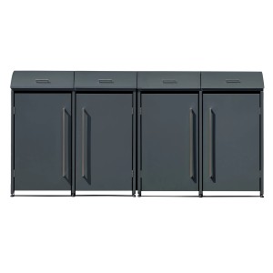 Westmann Mülltonnenbox Moderna 4 x 240 l Anthrazit 83 cm x 278 cm x 135 cm