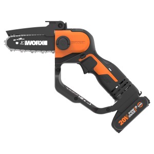 Worx Akku-Einhand Ast-Kettensäge WG324E 20 V, ideal zum Sägen von Ästen im Garten.