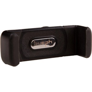 Schwarze Universal Kfz-Halterung für Smartphones, passend für Lüftungsschlitze.