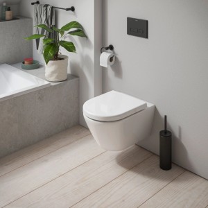 Duravit WC-Set D-Code, wandhängend, weiß hochglanz, mit Absenkautomatik und Tiefspüler.