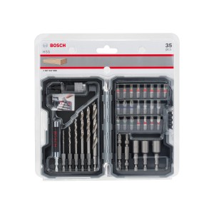 Bosch Holz- und Schrauberbitsatz, 35-teilig im Koffer. Bits und Bohrer für Holz.