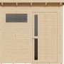 Bertilo Gartenhaus Pentus 1 aus naturbelassenem Holz mit Fenster und Tür