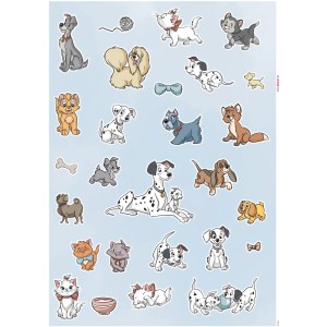 Komar Wandtattoo Disney Cats & Dogs (50x70cm) mit Motiven bekannter Disney Filme.