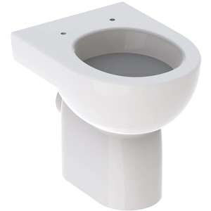 Geberit Renova Stand-WC, Flachspüler, weiß mit KeraTect Beschichtung.