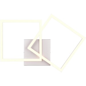 Moderne LED Deckenleuchte Trail in Titan mit zwei schwenkbaren, quadratischen Rahmen.