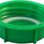 Grüne Schraubkappe DN 80 für IBC Container mit Grobgewinde als Zubehör für Regentonnen.