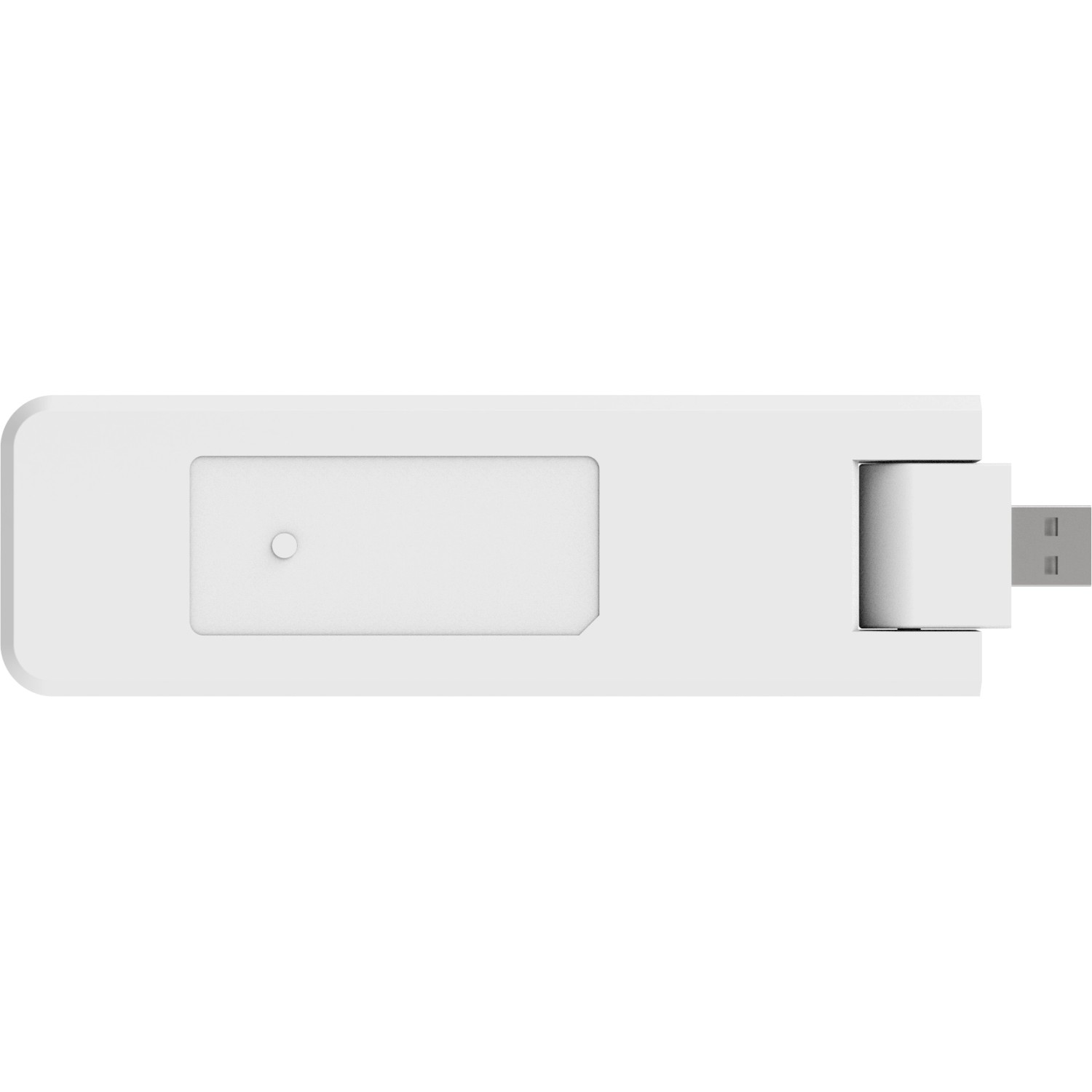 Weißer Hoymiles Mikro-Inverter für Absaar Solar Balkonkraftwerk-Set.