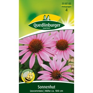 Quedlinburger Sonnenhut 'Leuchtstern' Blumensamen, mehrjährige Sommerstaude mit rosa Blüten.