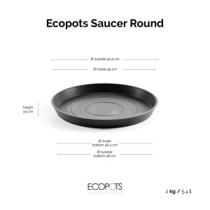 Ecopots Untersetzer Ø Dunkelgrau 60 cm