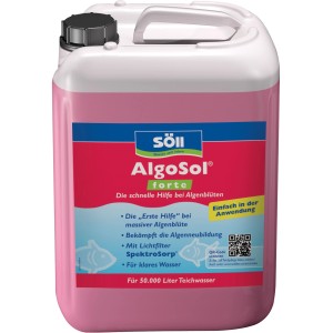Söll AlgoSol Forte 2,5l: Hochkonzentriertes Mittel gegen Algenblüte im Gartenteich.