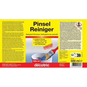Decotric Pinselreiniger 500ml: Reiniger für Pinsel, entfernt Farbe, Lack, Öl und Teer.