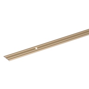 Bodenausgleichsprofil aus Aluminium, 1,8 mm x 25 mm x 900 mm, goldfarben.