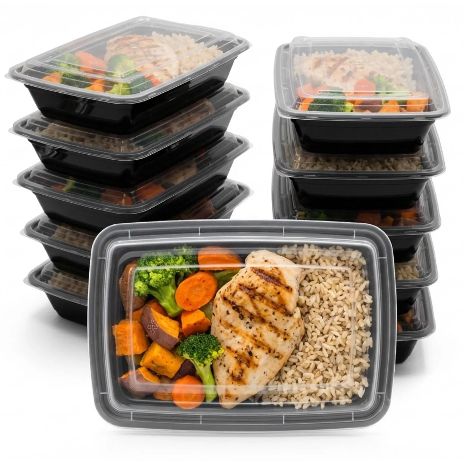 BigDean Wiederverwendbare Meal Prep Boxen Mit Deckel 10 Stück Robuste Mealprepboxen Stapelbare Meal Prep Dosen Und Essensbox Mikrowellen kaufen bei OBI