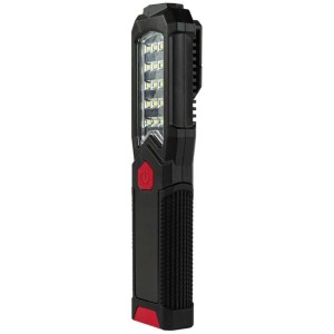 REV Ritter LED-Akku-Handlampe Torch, 400lm, schwarz-rot, mit Taschenlampe