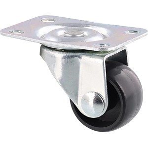 Wagner Möbel-Lenkrolle, verzinkt, Ø 25mm, Tragkraft 15kg. Rolle für Möbel mit Anschraubplatte.