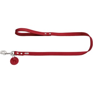 Rote Hunter Führleine aus Leder, 1,1 m lang, mit Handschlaufe und Anhänger.