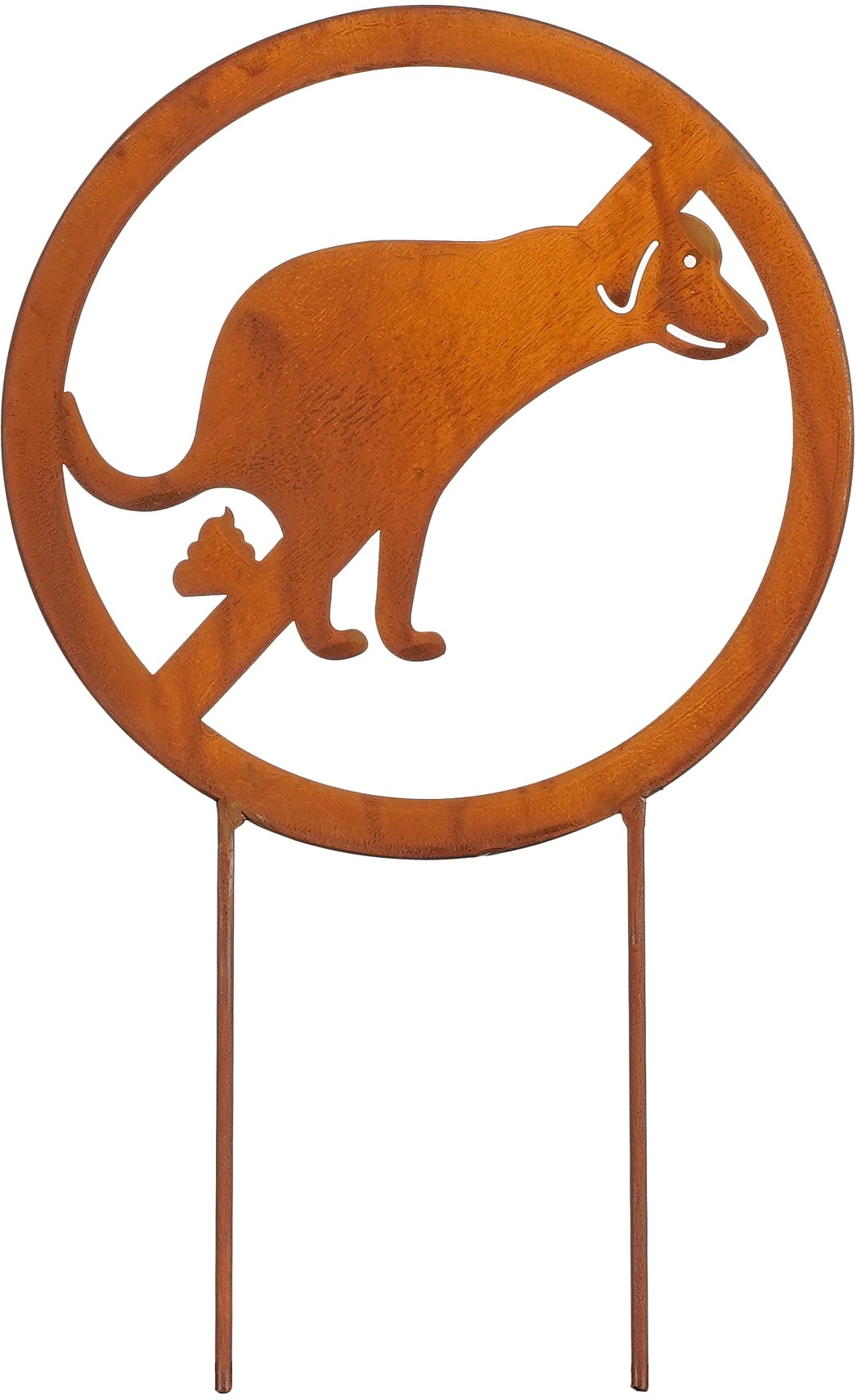 Mica Decorations Gartenstecker Hundhalter Figur Hund Schwarz Rost 18 cm